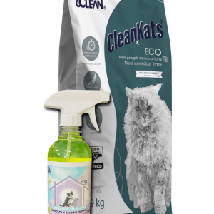 CleanKats Eco19Kg y Limpiador Sanitizante Aroma Cítrico 500ml